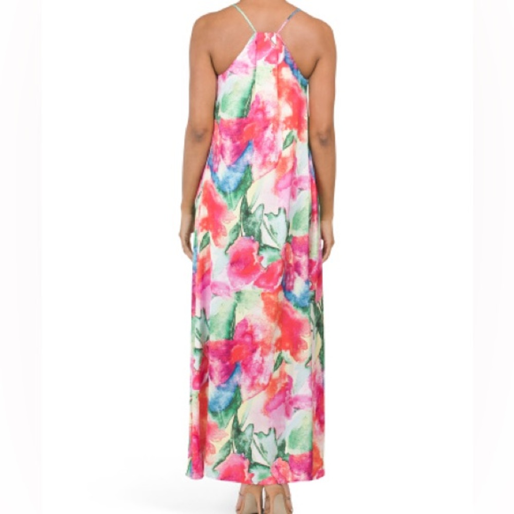 Tahari Arthur S. Levine Multicolor Floral Print Maxi Dress in Size Small - Picture 2 of 12